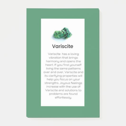 Variscite Crystal Betekenis Sieraden Post-it Notit Post-it® Notes (Voorkant)