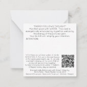 *~* Variscite Elixir Stone AP64 Flat Note Kaart Notitiekaartje (Achterkant)