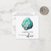 *~* Variscite Elixir Stone AP64 Flat Note Kaart Notitiekaartje (Voorkant / Achterkant in situ)