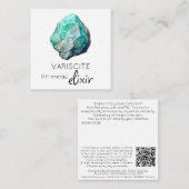 *~* Variscite Elixir Stone AP64 Flat Note Kaart Notitiekaartje (Voorkant / Achterkant)