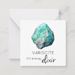 *~* Variscite Elixir Stone AP64 Flat Note Kaart Notitiekaartje