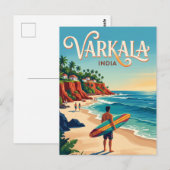 Varkala Beach India Briefkaart (Voorkant / Achterkant)