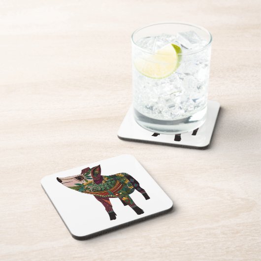 varken 2 bier onderzetter (Rechterzijde)