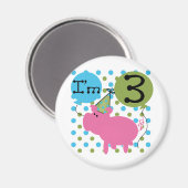 Varken 3e verjaardag Tshirts en geschenken Magneet (Voorkant / Achterkant)