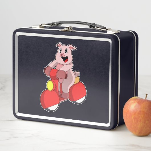 Varken als Biker met Scooter (In situ)