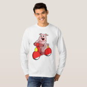 Varken als Biker met Scooter T-shirt (Voorkant volledig)