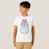 Varken als bruid met sluier t-shirt (Voorkant volledig)