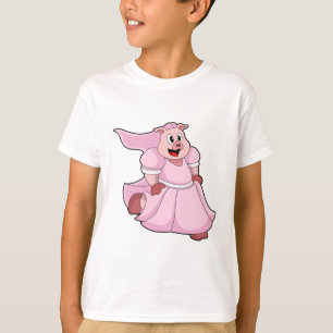 Varken als bruid met trouwjurk t-shirt