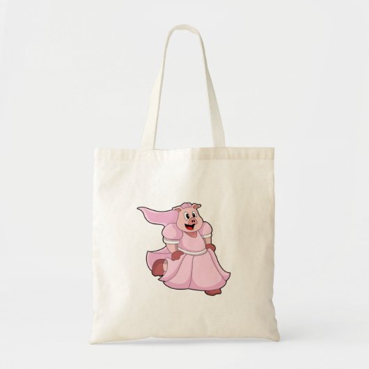 Varken als bruid met trouwjurk tote bag (Voorkant)
