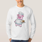 Varken als Chef met snoer en rok T-shirt (Voorkant)