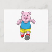 Varken als hardloper op de renbaan briefkaart (Voorkant)