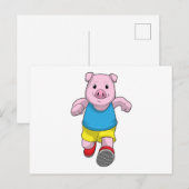 Varken als hardloper tijdens hardlopen briefkaart (Voorkant / Achterkant)