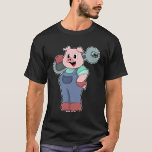 Varken als mechanisch met moersleutel t-shirt