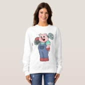 Varken als mechanisch met moersleutel trui (Voorkant volledig)