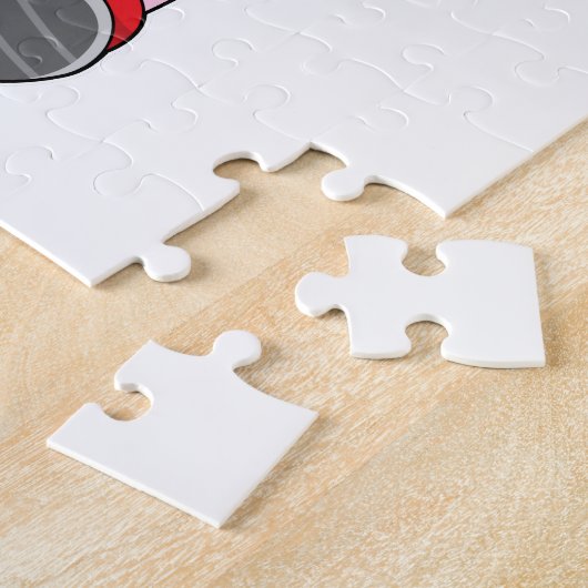 Varken als Runner op Running Legpuzzel (Zijkant)