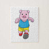 Varken als Runner op Running Legpuzzel (Verticaal)