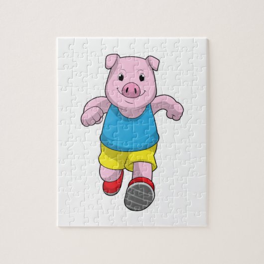 Varken als Runner op Running Legpuzzel (Verticaal)