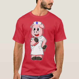 Varken als verpleegster met mock t-shirt