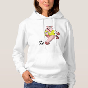 Varken als Voetbalspeler met Voetbal Hoodie