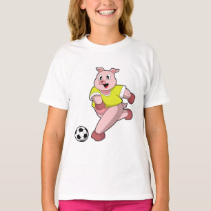 Varken als Voetbalspeler met Voetbal T-shirt