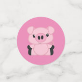 Varken Baby shower Boerderij Roze Meisje Confetti (Kleine voorkant)