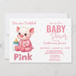 Varken Baby shower Roze Meisje Boerderij Kaart