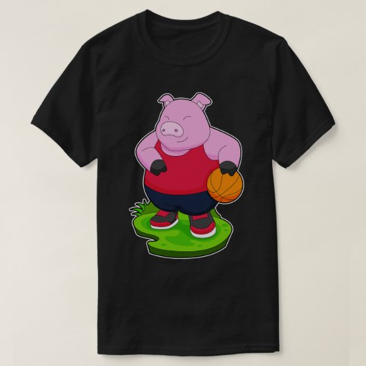 Varken Basketbal speler Basketbal T-shirt (Design voorkant)