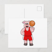 Varken bij Basketbalsporten Briefkaart (Voorkant / Achterkant)