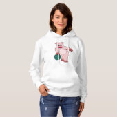 Varken bij Bowling met Bowling-bal Hoodie (Voorkant volledig)