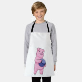 Varken bij Bowling met Bowling-bal Schort (Gedragen)