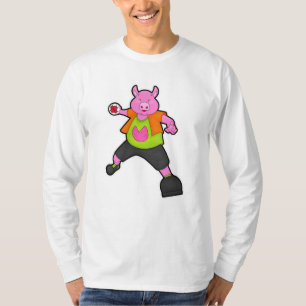 Varken bij Handbalspeler met handbal T-shirt