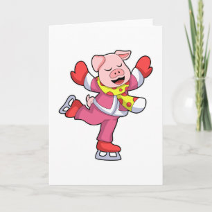 Varken bij het schaatsen met schaatsen kaart