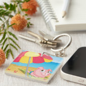 Varken bij het strand Sleutelhanger (Voorkant Rechts)