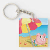 Varken bij het strand Sleutelhanger (Voorkant)