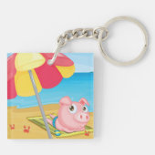 Varken bij het strand Sleutelhanger (Achterkant)