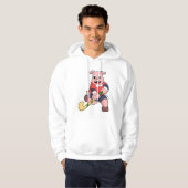Varken bij Hockey met Hockey bat Hoodie (Voorkant volledig)
