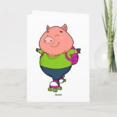 Varken bij Inline skating met Roller skates Kaart (Achterkant)