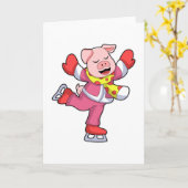 Varken bij schaatsen met schaatsen kaart (Gele Bloem)