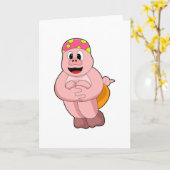 Varken bij springen in water kaart (Gele Bloem)