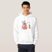 Varken bij vissen met vis hoodie (Voorkant volledig)