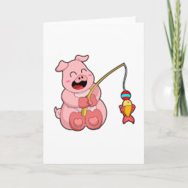 Varken bij vissen met vis kaart