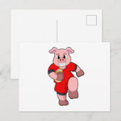 Varken bij voetbal sporten briefkaart (Voorkant / Achterkant)