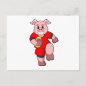 Varken bij voetbal sporten briefkaart (Voorkant)