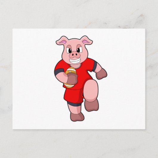 Varken bij voetbal sporten briefkaart (Voorkant)