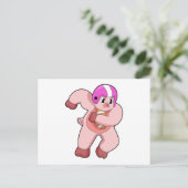 Varken bij voetbal sporten briefkaart (Staand voorkant)