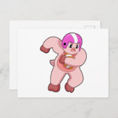 Varken bij voetbal sporten briefkaart (Voorkant / Achterkant)