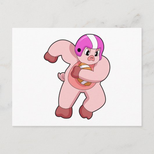 Varken bij voetbal sporten briefkaart (Voorkant)