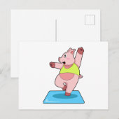 Varken bij Yoga Fitness Briefkaart (Voorkant / Achterkant)