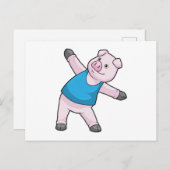 Varken bij yogarekoefening briefkaart (Voorkant / Achterkant)