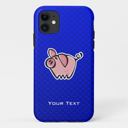 Varken; blauw Case-Mate iPhone case (Achterkant)